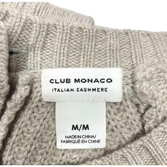 Club Monaco Italian Cashmere Sweater Button Down Back Size M - Picture 6 of 9